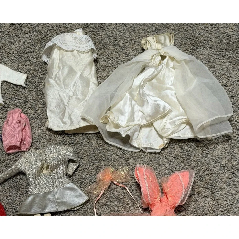 Vintage Barbie Mattel Doll Clothes Lot Dresses Tops Skirts Accessories Mixed TLC